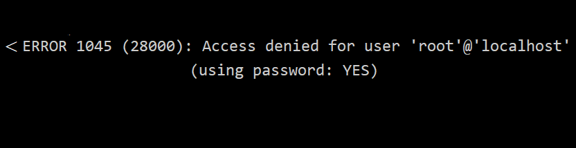 mac error 1045 (28000): access denied for user 